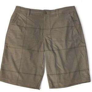 Hurley's Men's Brown checkered 34‎ Golf Shorts lightweight beach wear